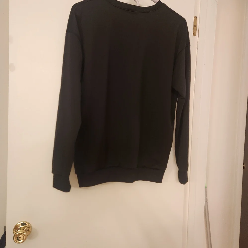 Black Game Day Football Sweatshirt - Picture 4 of 4